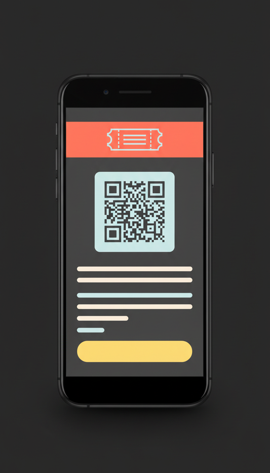 Digital Ticket UI on Mid-Range Smartphone