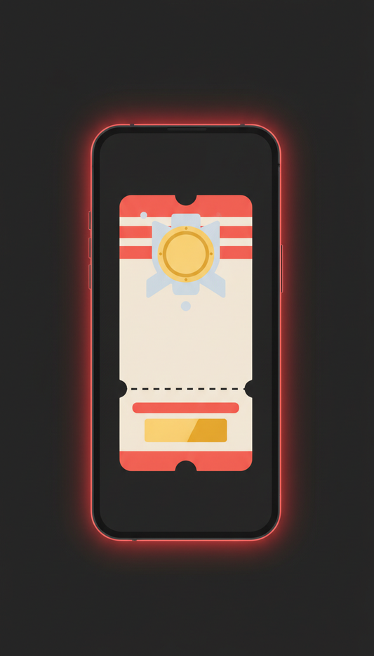 Digital Ticket UI on Foldable Smartphone